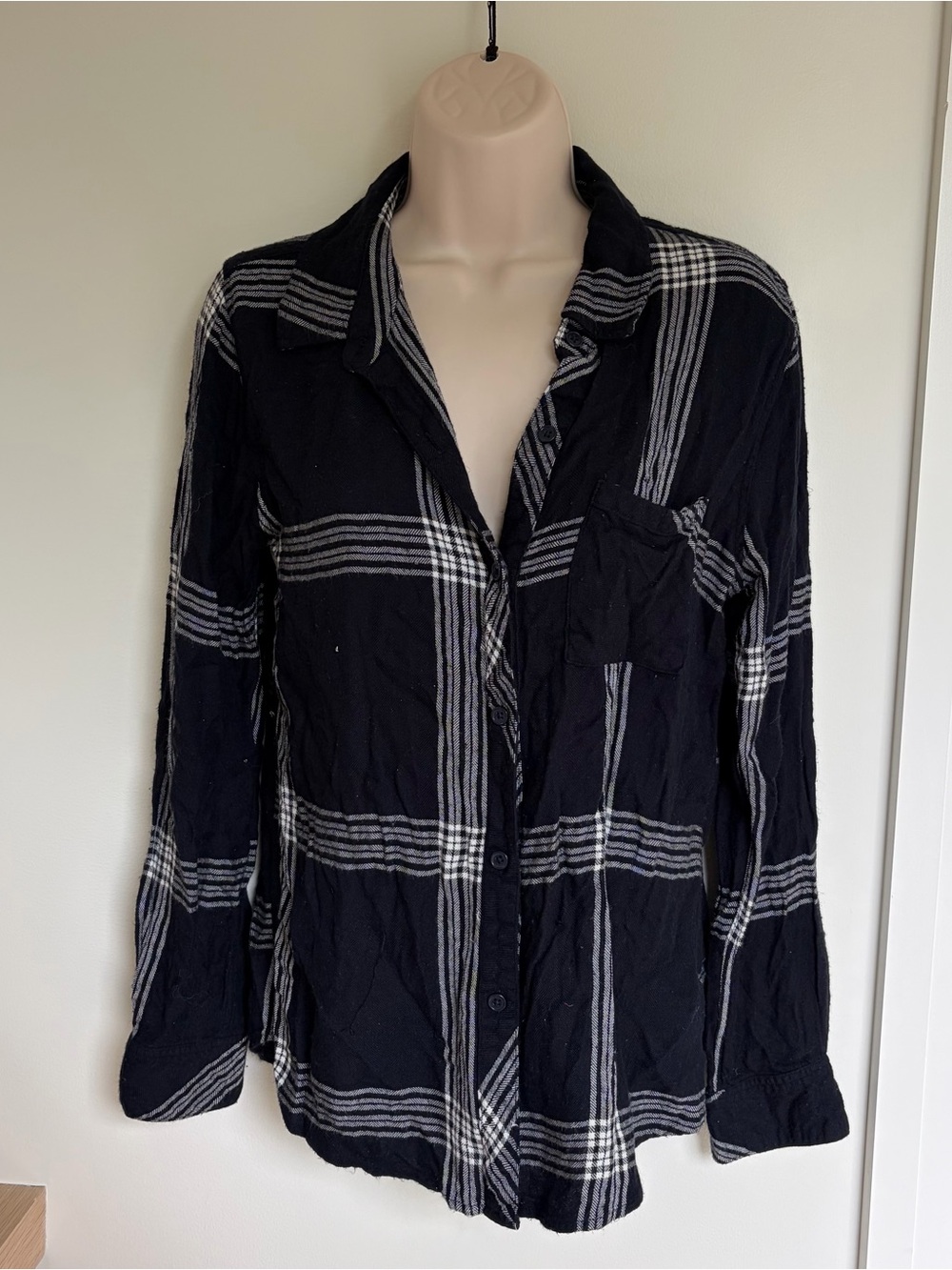 Rails Navy & White Plaid Flannel - Picture 1 of 3